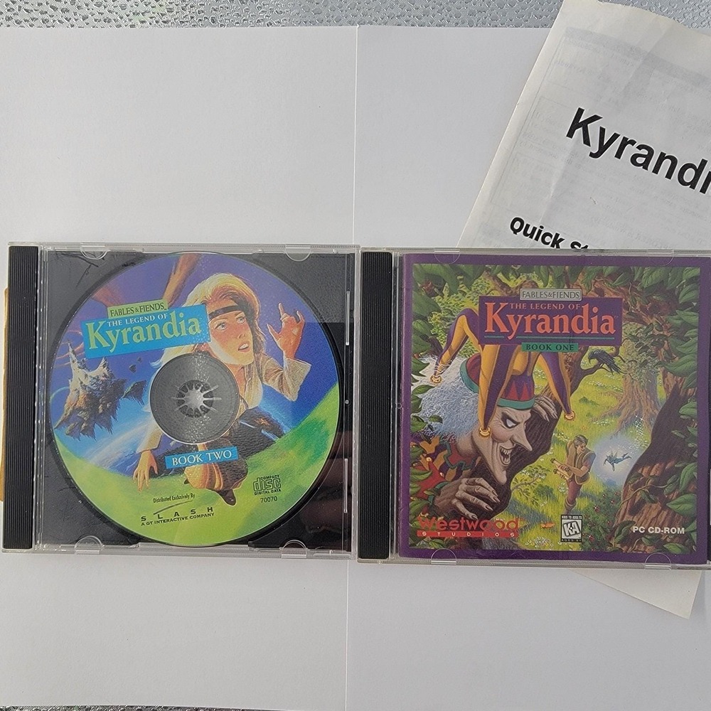 Vtg Pc The Legend Of Kyrandia Book One And Two CD-ROMs Westwood